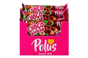 Батончик вафельний POLUS Choco-shocks з горіхом фундук 45г (ящик 35 шт)